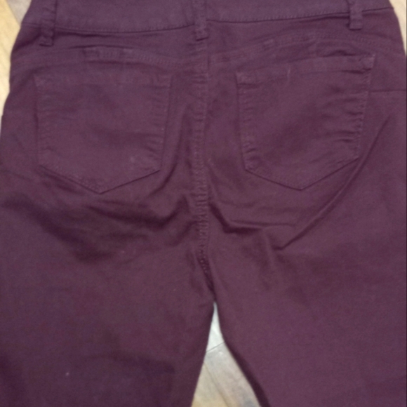 Wax Jeans Butt I Love You,High Rise Butt Lifting. Burgundy. Size 7/28 - Picture 9 of 10